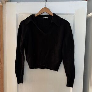 rag & bone Black V-Neck Women's Sweater